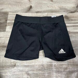 Adidas Athletic Aeroready Mid Rise Spandex Shorts Black NWT Women’s Size M